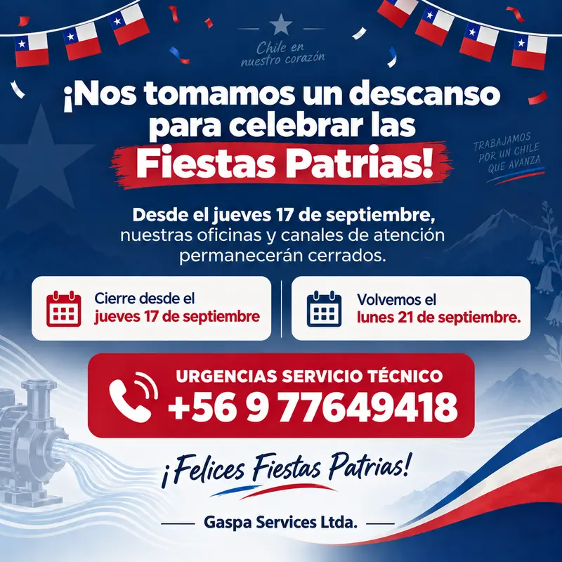 Información de Gaspa Services para Fiestas Patrias